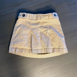 Girls khaki uniform skirt